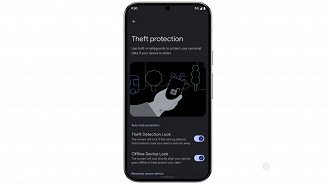 Detecção de roubo trava seu celular quando ele percebe que foi roubado. Imagem: Google/Reprodução